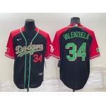 Men's Los Angeles Dodgers #34 Fernando Valenzuela Black Mexican Heritage Culture Night Nike Jersey