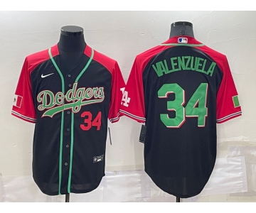 Men's Los Angeles Dodgers #34 Fernando Valenzuela Black Mexican Heritage Culture Night Nike Jersey