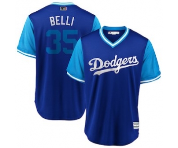 Men's Los Angeles Dodgers 35 Cody Bellinger Belli Light Blue 2018 Players' Weekend Cool Base Jersey