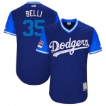 Men's Los Angeles Dodgers 35 Cody Bellinger Belli Majestic Royal 2018 Players' Weekend Authentic Jersey