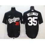 Men's Los Angeles Dodgers #35 Cody Bellinger Black Stitched MLB Cool Base Nike Jersey