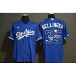 Men's Los Angeles Dodgers #35 Cody Bellinger Blue Team Logo Stitched MLB Cool Base Nike Jersey