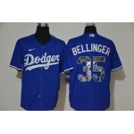 Men's Los Angeles Dodgers #35 Cody Bellinger Blue Unforgettable Moment Stitched Fashion MLB Cool Base Nike Jersey