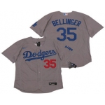 Men's Los Angeles Dodgers #35 Cody Bellinger Gray Alternate Stitched MLB Flex Base Nike Jersey