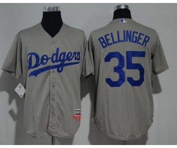 Men's Los Angeles Dodgers #35 Cody Bellinger Gray Road Stitched MLB Majestic Cool Base Jersey