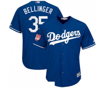 Men's Los Angeles Dodgers 35 Cody Bellinger Royal 2019 Spring Training Cool Base Jersey