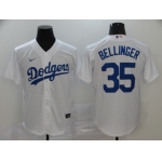 Men's Los Angeles Dodgers #35 Cody Bellinger White Stitched MLB Cool Base Nike Jersey