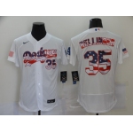 Men's Los Angeles Dodgers #35 Cody Bellinger White USA Flag Stitched MLB Flex Base Nike Jersey