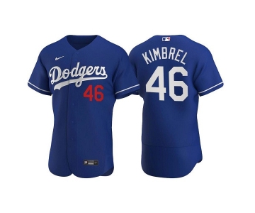 Men's Los Angeles Dodgers #46 Craig Kimbrel Royal Flex Base Stitched Jersey