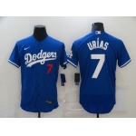 Men's Los Angeles Dodgers #7 Julio Urias Blue Stitched MLB Cool Base Nike Jersey