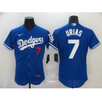 Men's Los Angeles Dodgers #7 Julio Urias Blue Stitched MLB Flex Base Nike Jersey