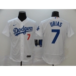 Men's Los Angeles Dodgers #7 Julio Urias White Stitched MLB Flex Base Nike Jersey