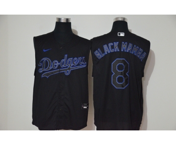 Men's Los Angeles Dodgers #8 Kobe Bryant Black Mamba Lights Out Black Fashion 2020 Cool and Refreshing Sleeveless Fan Stitched MLB Nike Jersey