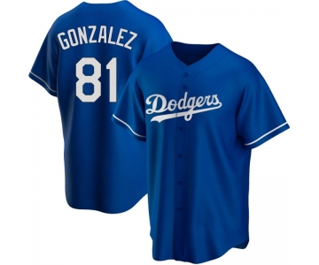 Men's Los Angeles Dodgers #81 Victor Gonzalez Replica Royal Alternate Nike Jersey