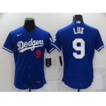 Men's Los Angeles Dodgers #9 Gavin Lux Blue Stitched MLB Flex Base Nike Jersey