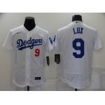 Men's Los Angeles Dodgers #9 Gavin Lux White Stitched MLB Flex Base Nike Jersey