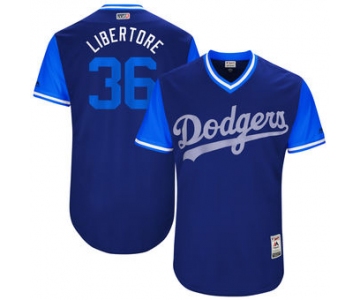 Men's Los Angeles Dodgers Adam Liberatore Libertore Majestic Royal 2017 Players Weekend Authentic Jersey