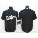 Men's Los Angeles Dodgers Blank Black Stitched MLB Cool Base Nike Jersey