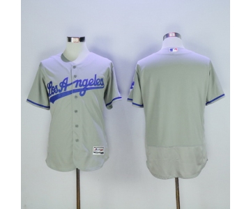 Men's Los Angeles Dodgers Blank Gray Road 2016 Flexbase Majestic Baseball Jersey