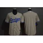 Men's Los Angeles Dodgers Blank Gray Stitched MLB Cool Base Nike Jersey