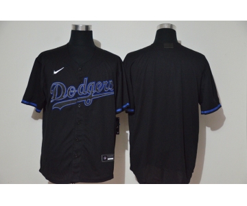 Men's Los Angeles Dodgers Blank Lights Out Black Fashion Stitched MLB Cool Base Nike Jersey