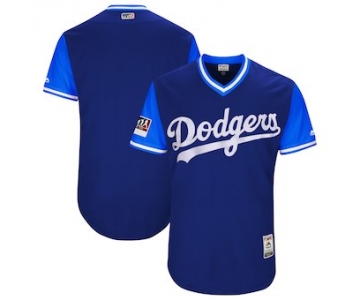 Men's Los Angeles Dodgers Blank Majestic Navy 2018 Players' Weekend Authentic Team Jersey