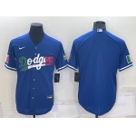 Men's Los Angeles Dodgers Blank Royal Cool Base Stitched Baseball Jersey