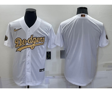 Men's Los Angeles Dodgers Blank White 2022 All Star Stitched Cool Base Nike Jersey