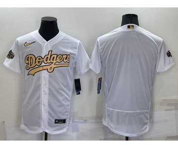 Men's Los Angeles Dodgers Blank White 2022 All Star Stitched Flex Base Nike Jersey