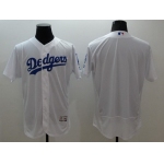 Men's Los Angeles Dodgers Blank White Flexbase 2016 MLB Player Jersey