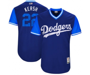 Men's Los Angeles Dodgers Clayton Kershaw Kersh Majestic Navy 2017 Players Weekend Authentic Jersey