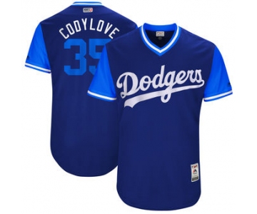 Men's Los Angeles Dodgers Cody Bellinger Codylove Majestic Navy 2017 Players Weekend Authentic Jersey