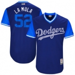 Men's Los Angeles Dodgers Pedro Baez La Mula Majestic Royal 2017 Players Weekend Authentic Jersey