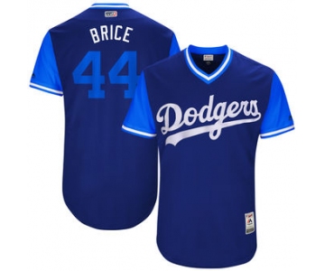 Men's Los Angeles Dodgers Rich Hill Brice Majestic Royal 2017 Players Weekend Authentic Jersey