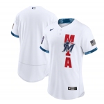 Men's Miami Marlins Blank 2021 White All-Star Flex Base Stitched MLB Jersey