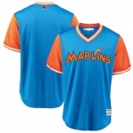 Men's Miami Marlins Blank Majestic Light Blue 2018 Players' Weekend Team Cool Base Jersey