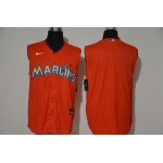 Men's Miami Marlins Blank Orange 2020 Cool and Refreshing Sleeveless Fan Stitched MLB Nike Jersey