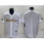 Men's Miami Marlins Blank White 2022 All Star Stitched Cool Base Nike Jersey