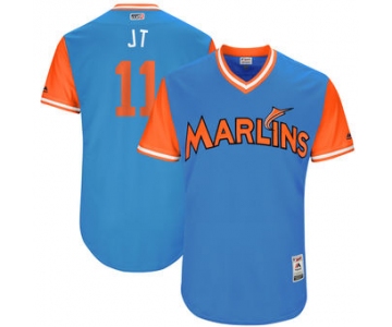 Men's Miami Marlins JT Realmuto JT Majestic Blue 2017 Players Weekend Authentic Jersey