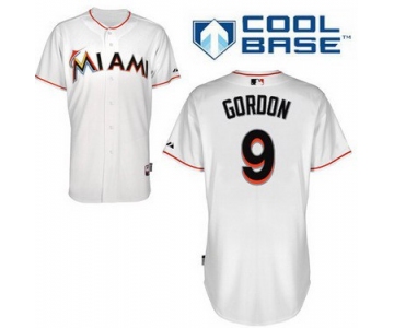 Miami Marlins #9 Dee Gordon White Jersey