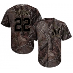 Milwaukee Brewers #22 Christian Yelich Camo Realtree Collection Cool Base Stitched MLB Jersey