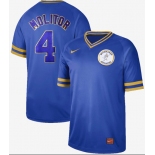 Brewers #4 Paul Molitor Royal Authentic Cooperstown Collection Stitched Baseball Jersey