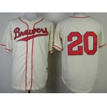 Milwaukee Brewers #20 Jonathan Lucroy 1948 Cream With Red Jersey