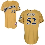 Milwaukee Brewers #52 Jimmy Nelson Yellow Jersey