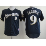 Milwaukee Brewers #9 Jean Segura Navy Blue Jersey