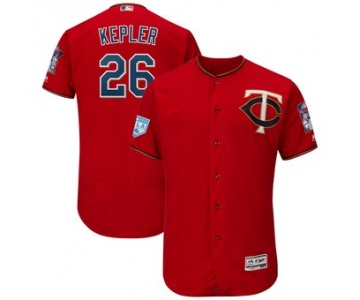 Men's Minnesota Twins 26 Max Kepler Majestic Scarlet 2019 Spring Training Flex Base Player Jersey