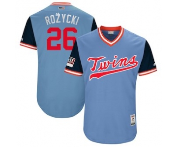 Men's Minnesota Twins 26 Max Kepler Rozycki Majestic Light Blue 2018 Players' Weekend Authentic Jersey