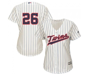 Twins #26 Max Kepler Cream Strip Alternate Women's Stitched Baseball Jersey