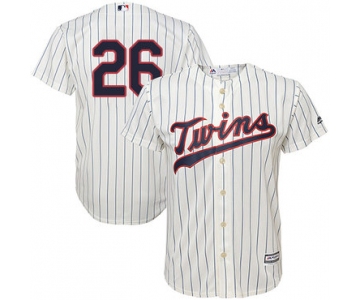 Twins #26 Max Kepler Cream Strip Cool Base Stitched Youth Baseball Jersey