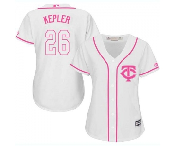 Twins #26 Max Kepler White Pink Fashion Women's Stitched Baseball Jersey